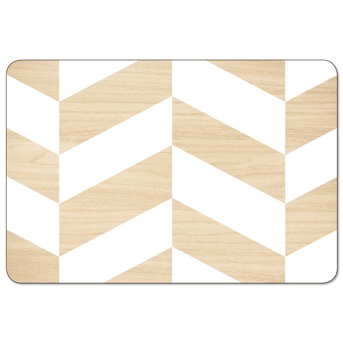 Scandi White Placemat Rectangle (Single) at Mighty Ape NZ
