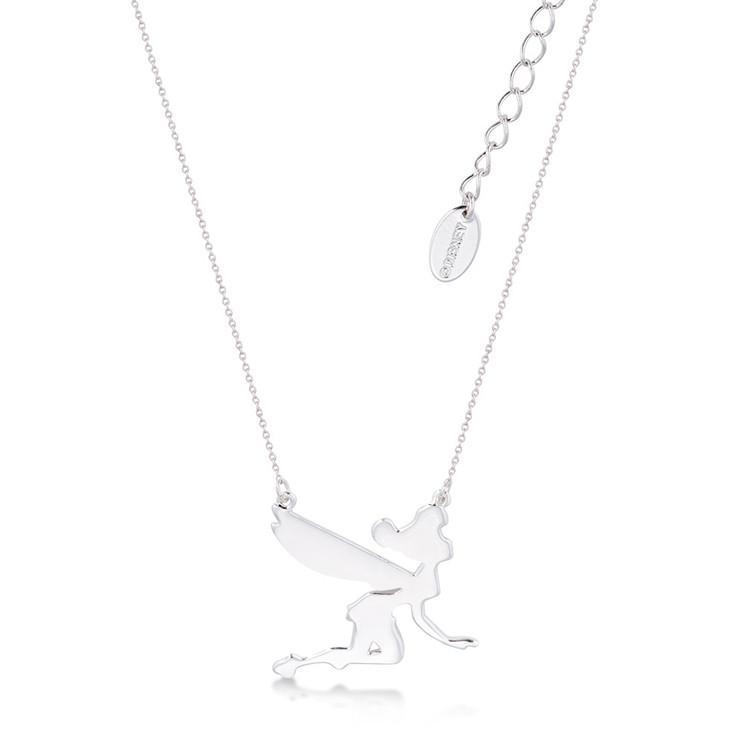 Couture Kingdom: Disney Tinker Bell Silhouette Necklace - White Gold