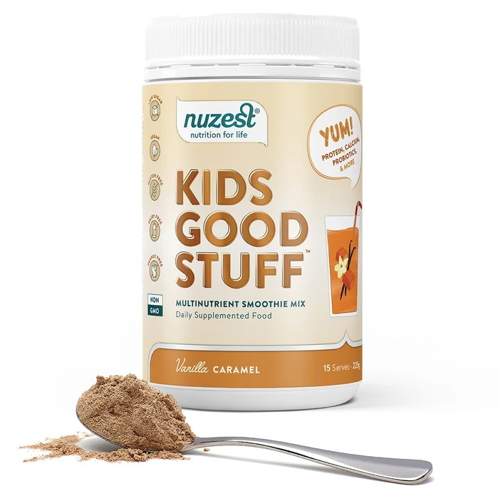 Nuzest Kids Good Stuff Vanilla Caramel Smoothie Mix (225g) image