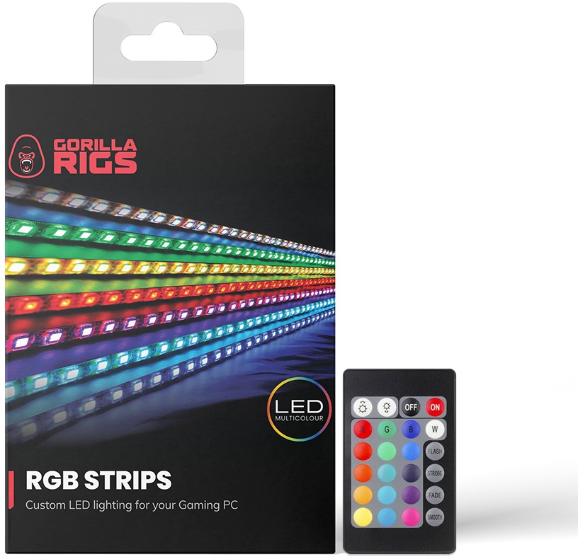 Gorilla Gaming Magnetic RGB PC LED Strip Kit