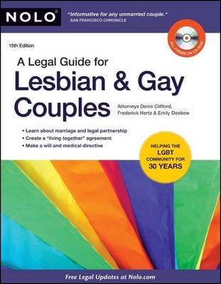 A Legal Guide for Lesbian & Gay Couples by Attorney Denis Clifford image