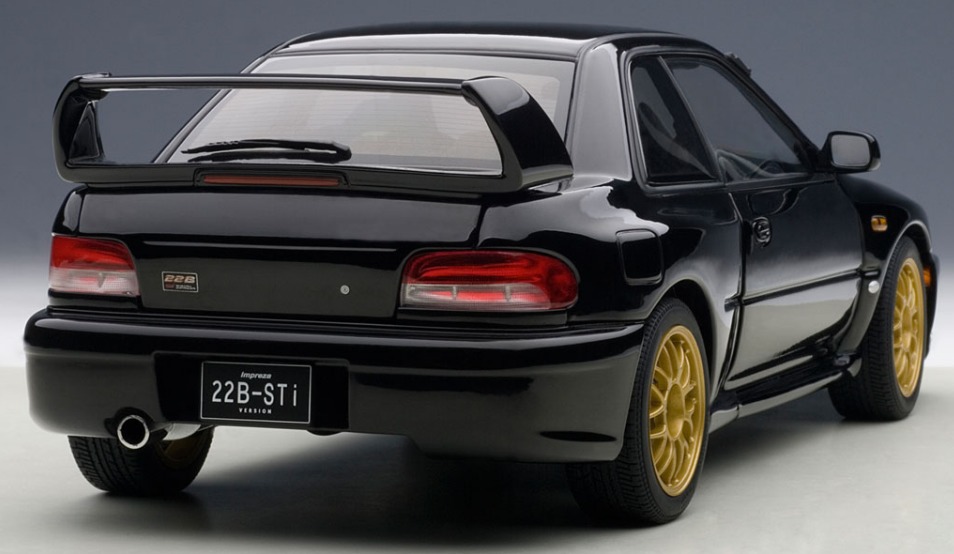 AUTOart: 1/18 Subaru Impreza 22b (Black) - Diecast Model