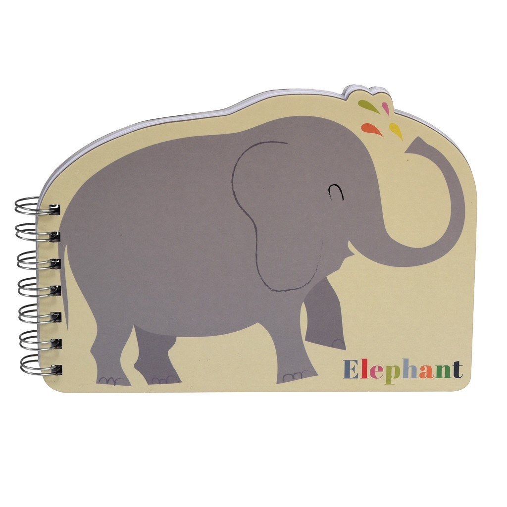 Colourful Creatures Spiral Notebook - Elephant image