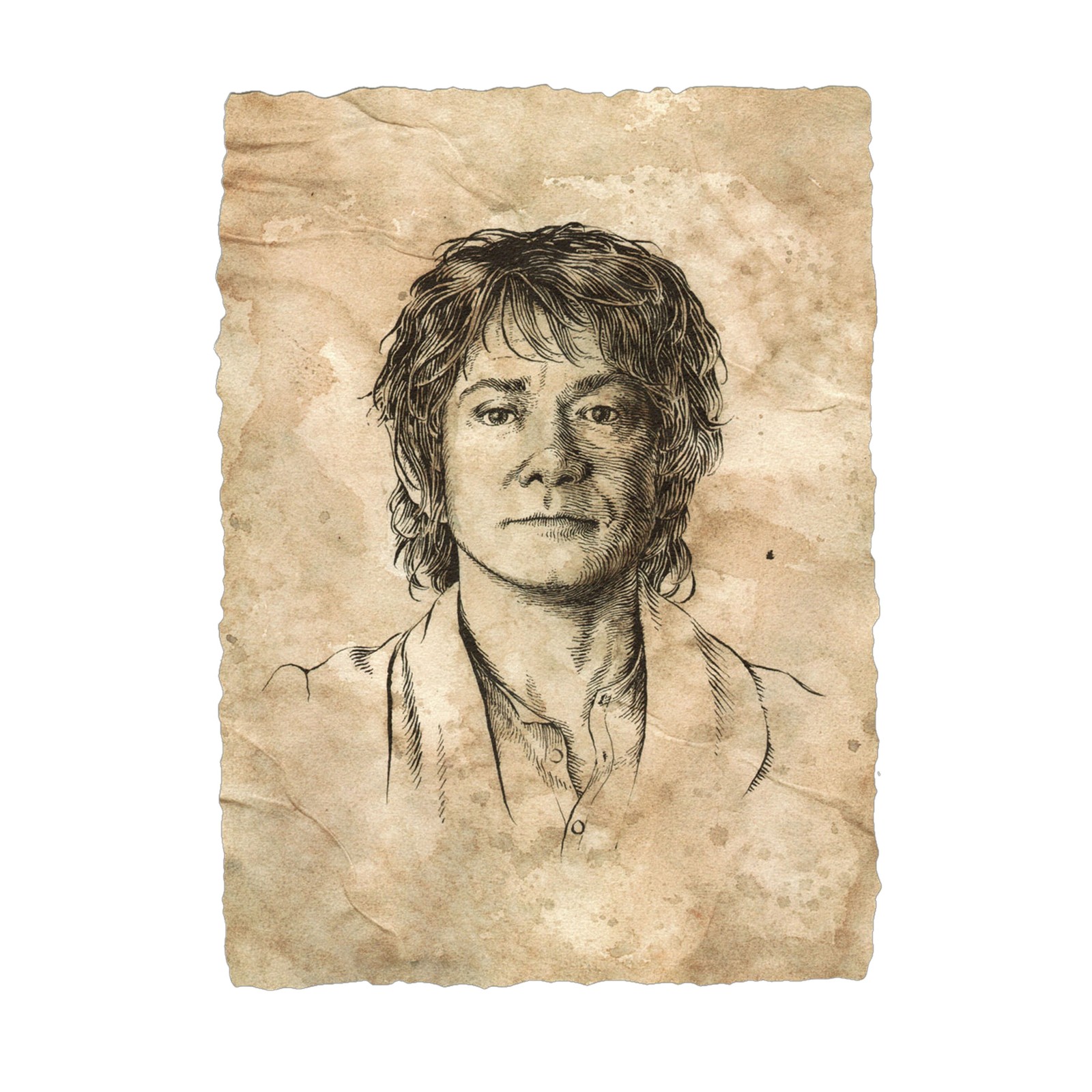 The Hobbit: Portarit of Bilbo Baggins - 14" Art Print image