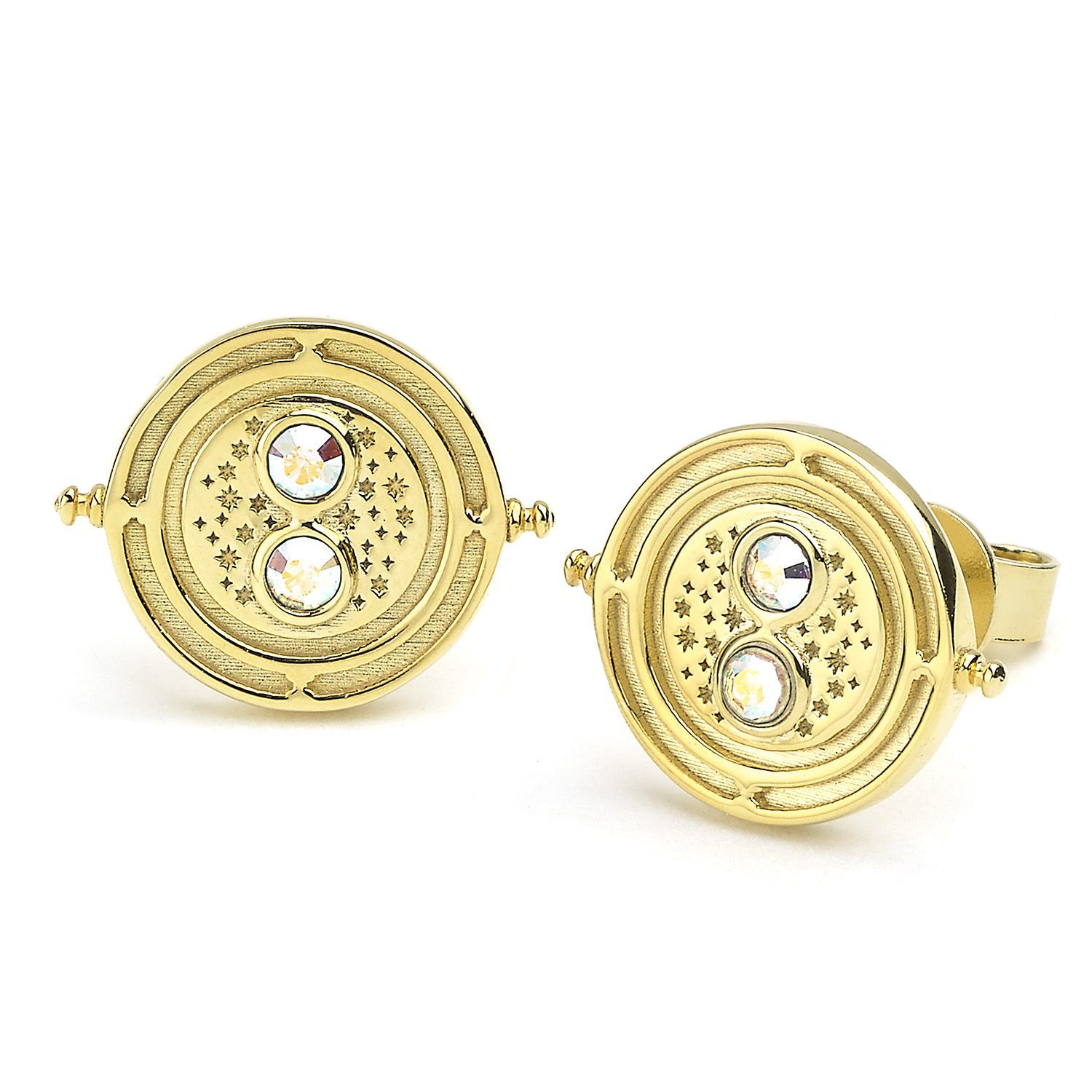 Official Harry Potter Time Turner Stud Earrings embellished with