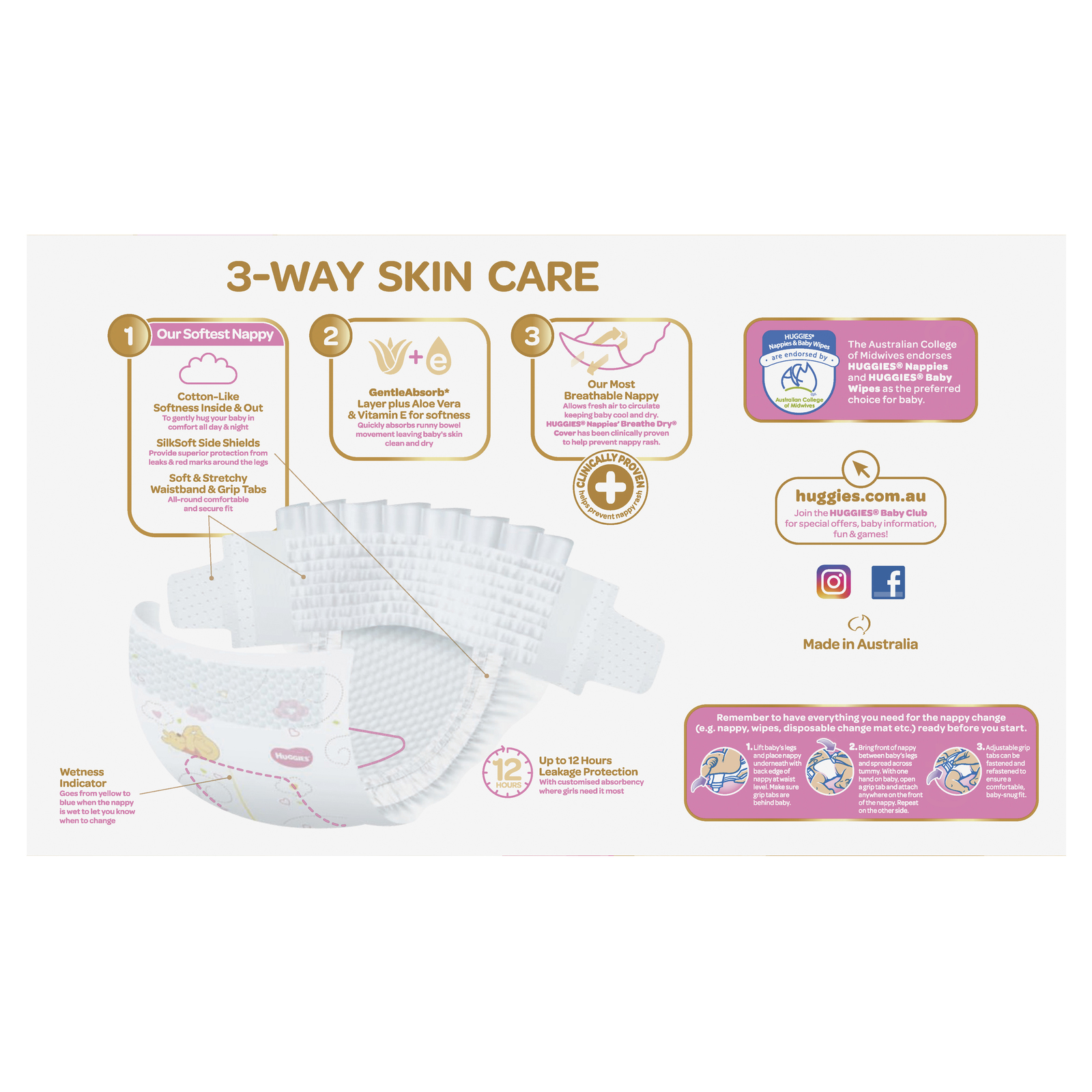 Huggies Ultimate Nappies: Jumbo Pack - Infant Girl 4-8kg (75) image