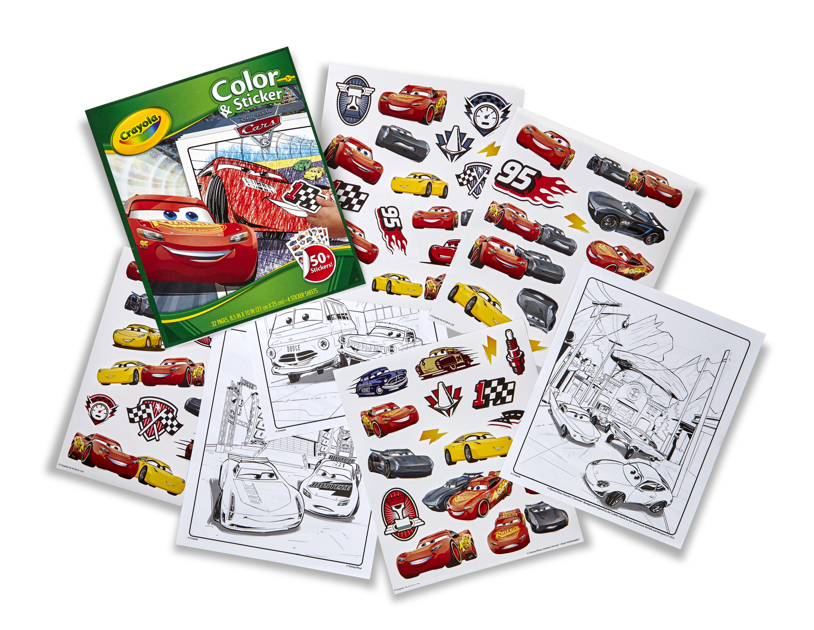 Crayola Colour & Sticker Pad - Cars 3 image