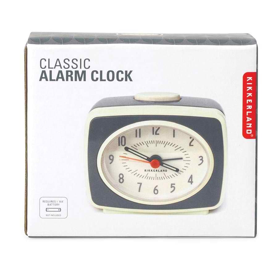 Small Classic Alarm Clock - Grey