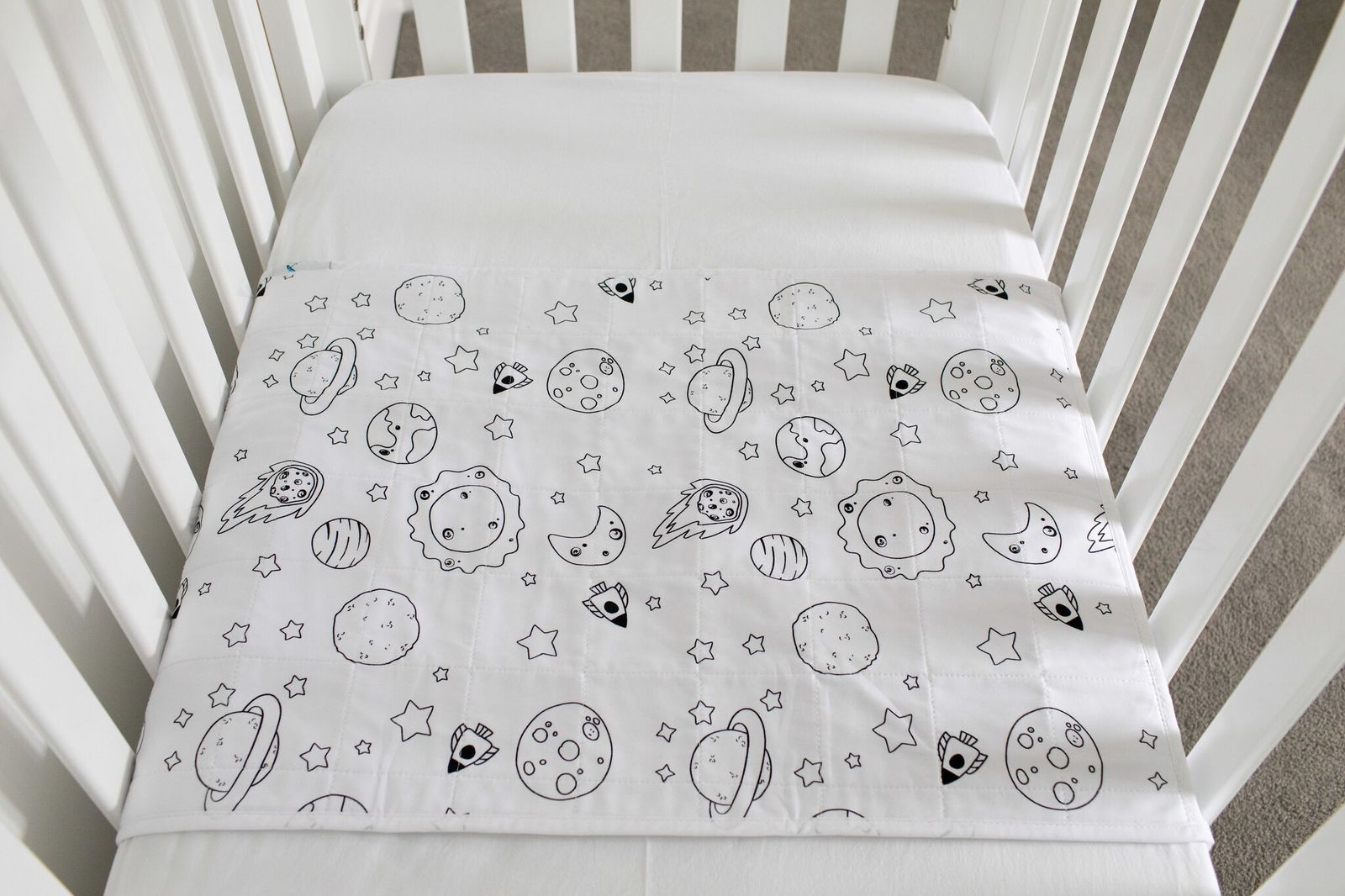 Brolly Sheets: Cot Pad with Wings - Space Galaxy image