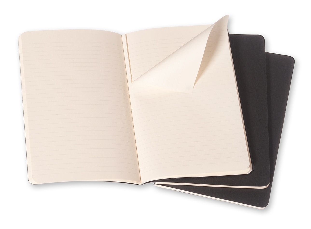 Moleskine: Cahier Large Journal Ruled - Black (Pack of 3) image