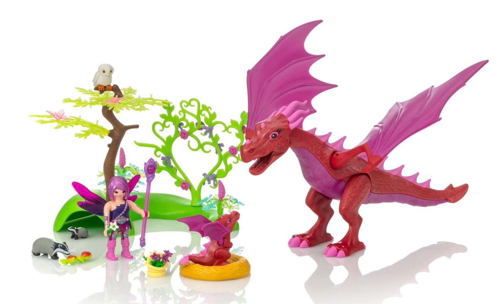 playmobil friendly dragon with baby