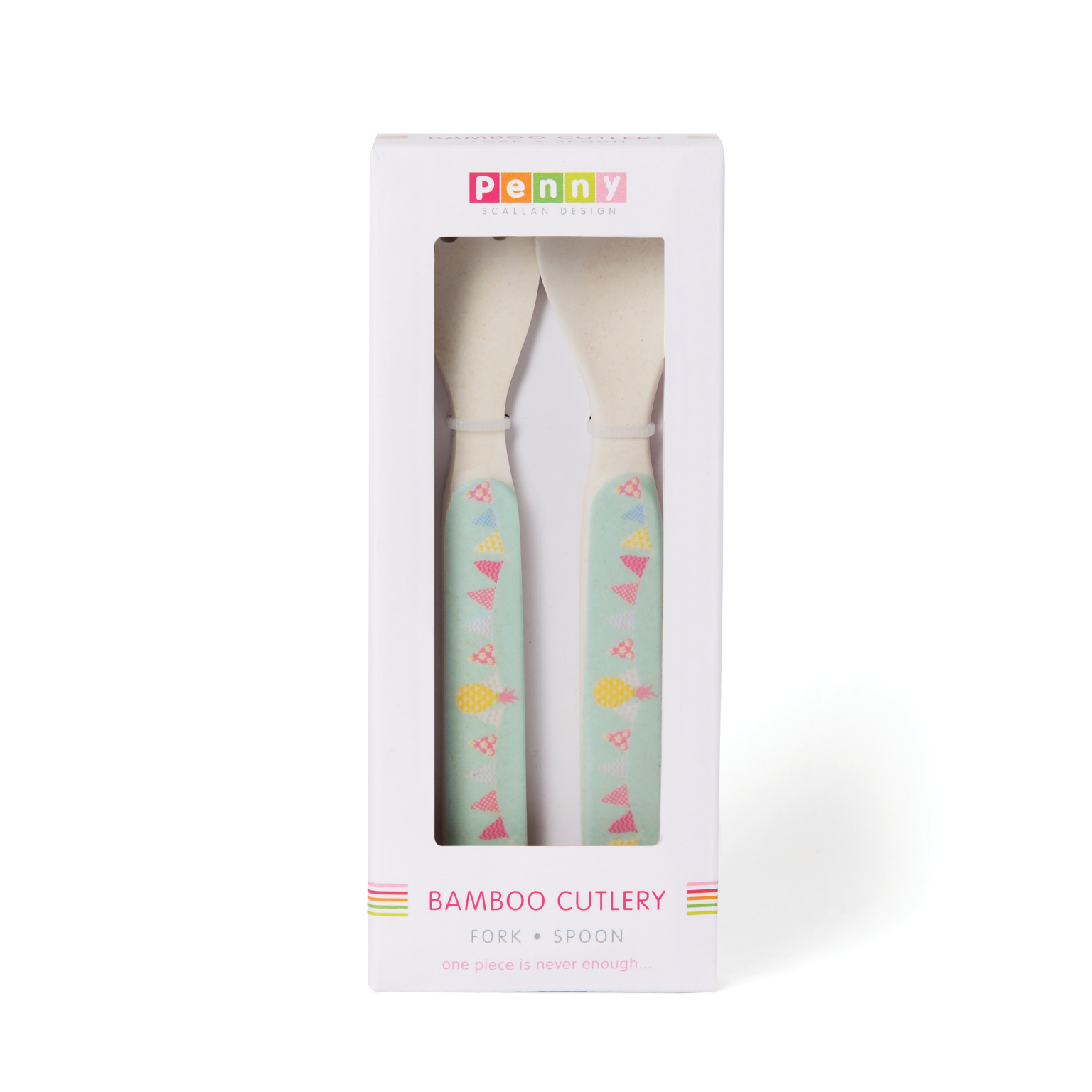 Pineapple Bunting Bamboo Meal Set with Cutlery image