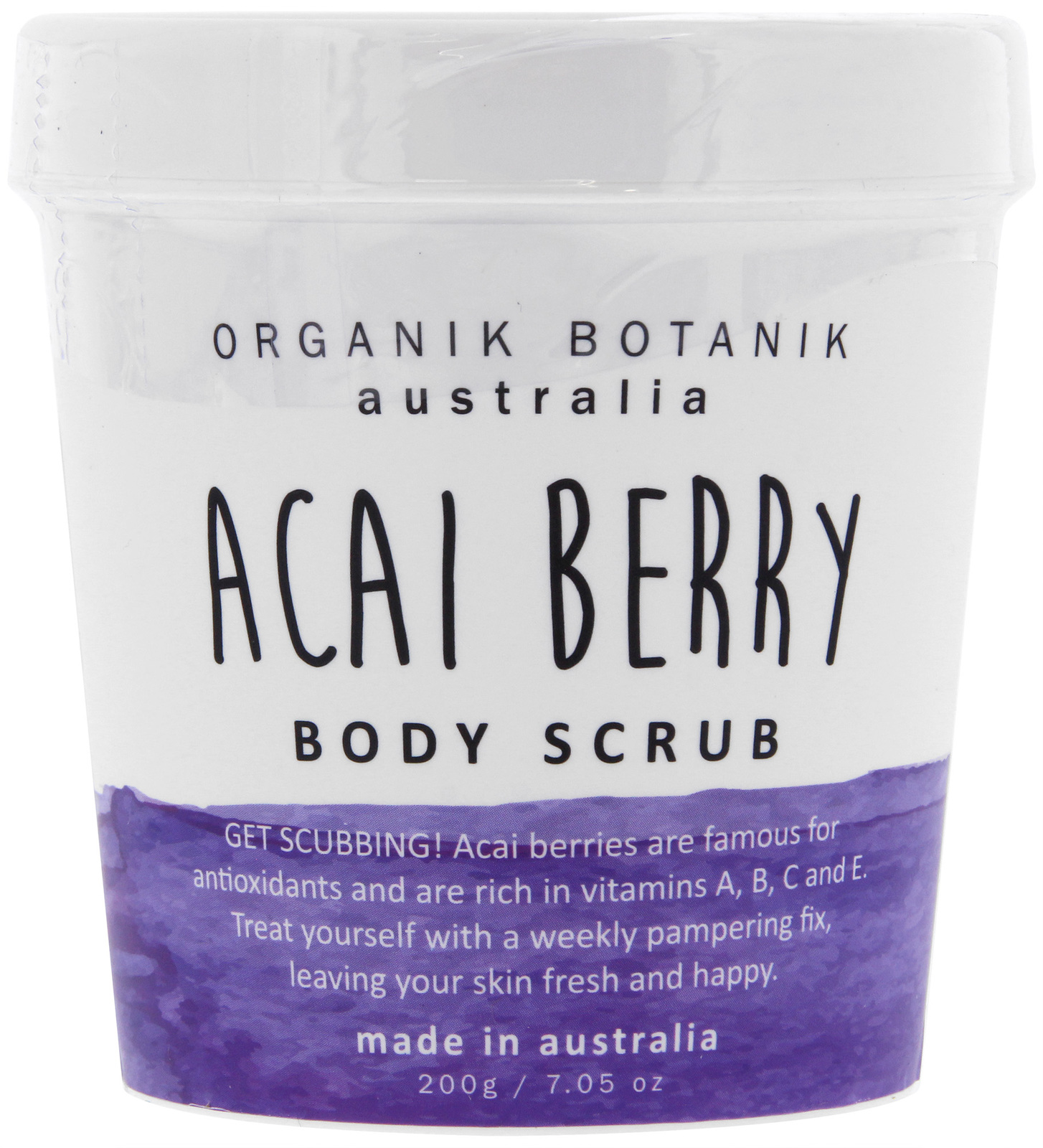Buy Organik Botanik Body Scrub Tub Acai Berry (200gm) at Mighty Ape