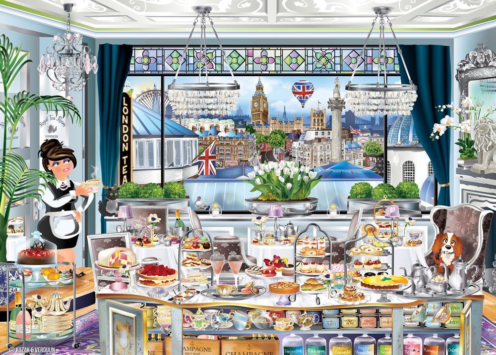 Holdson: 1,000 Piece Puzzle - Windows of the World (London Tea Party)