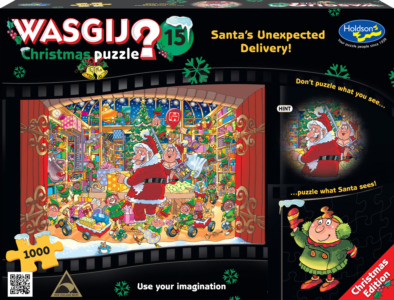Wasgij: 1000 Piece Puzzle - Christmas #15 (Santa's Unexpected Delivery!) image