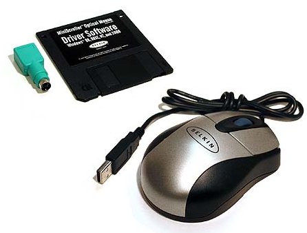 Belkin Optical MiniScroller Mouse (3 button w/scroll  wheel)