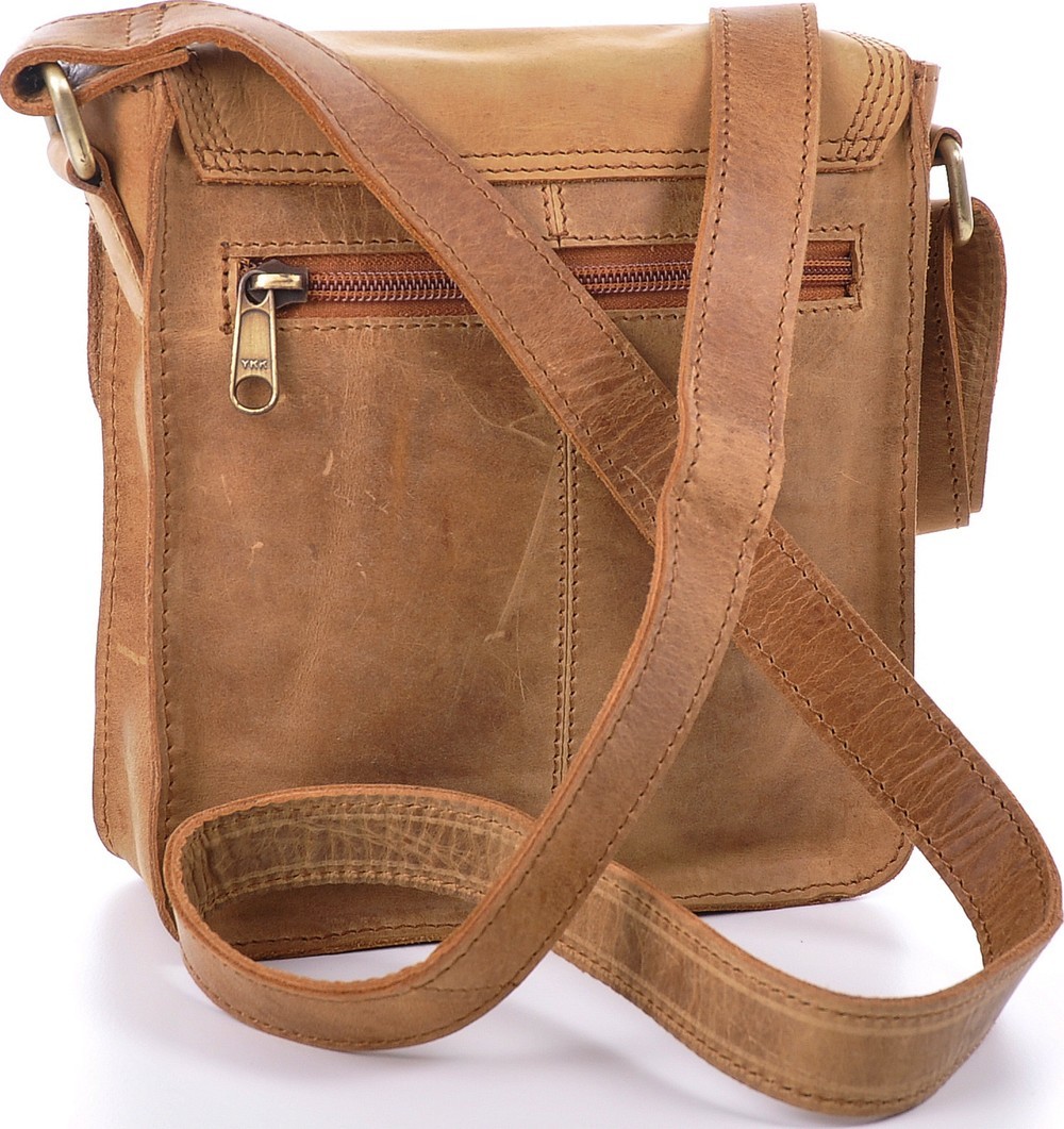 Urban Forest: Little Joe Leather Body Bag - Cognac image