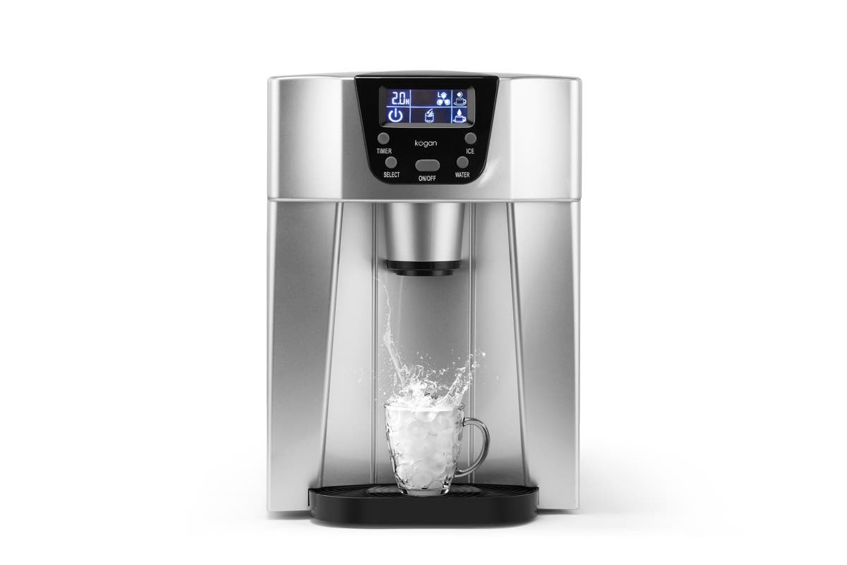 Buy Kogan 2in1 Ice Cube Maker & Water Dispenser (Stainless Steel) at