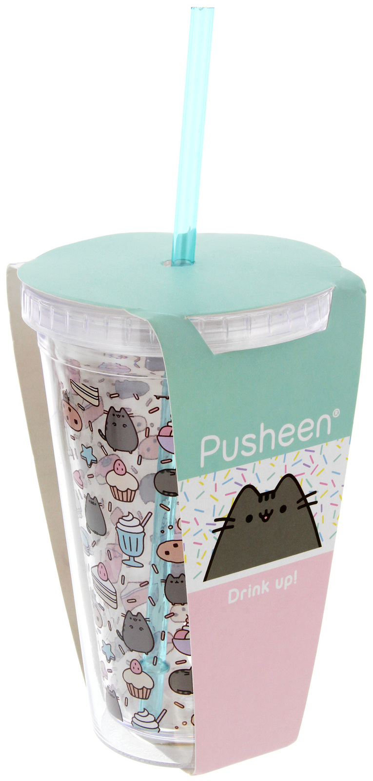 Pusheen Beaker With Straw at Mighty Ape NZ