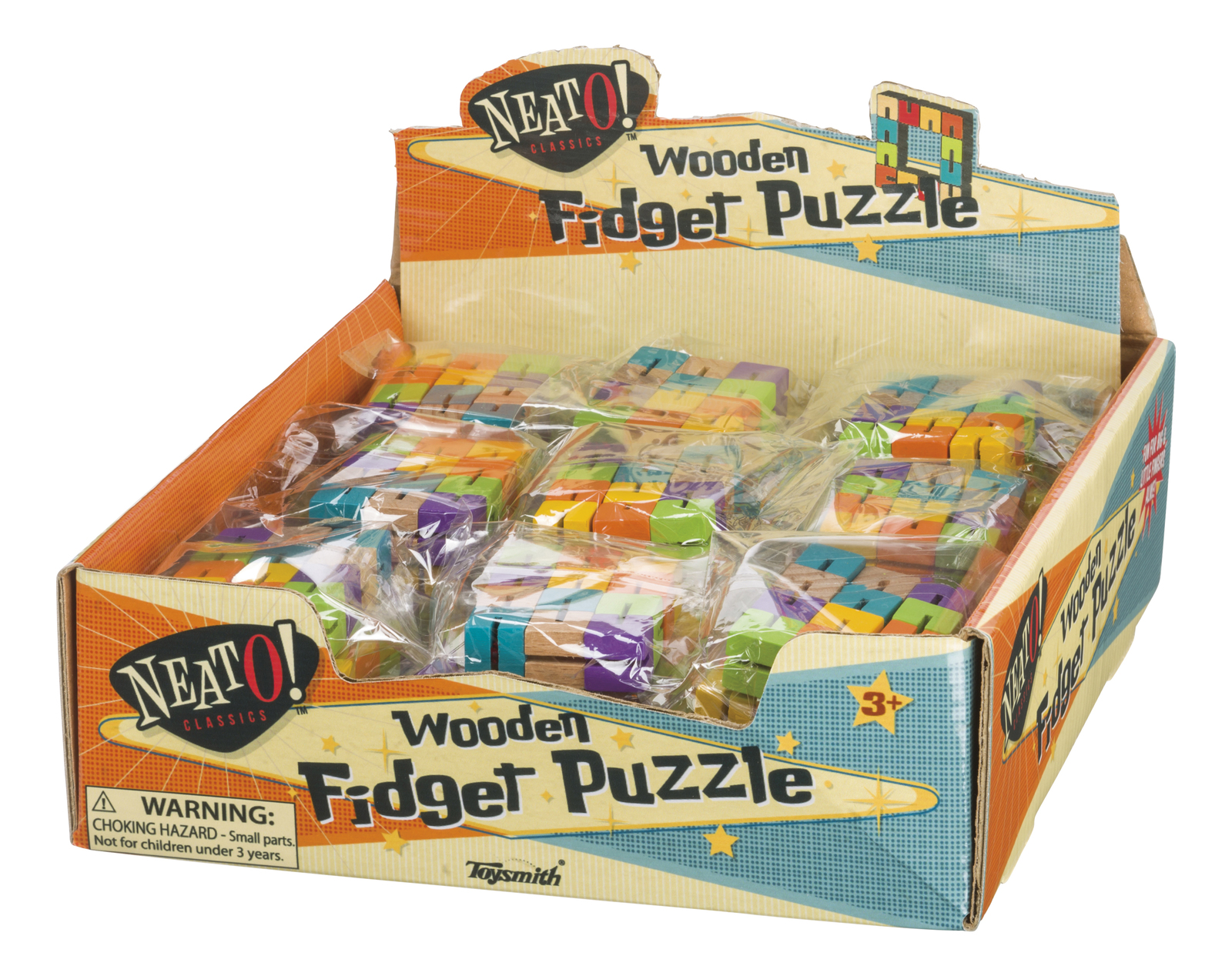 Toysmith: Neato - Wood Fidget Puzzle (Assorted Colour) image