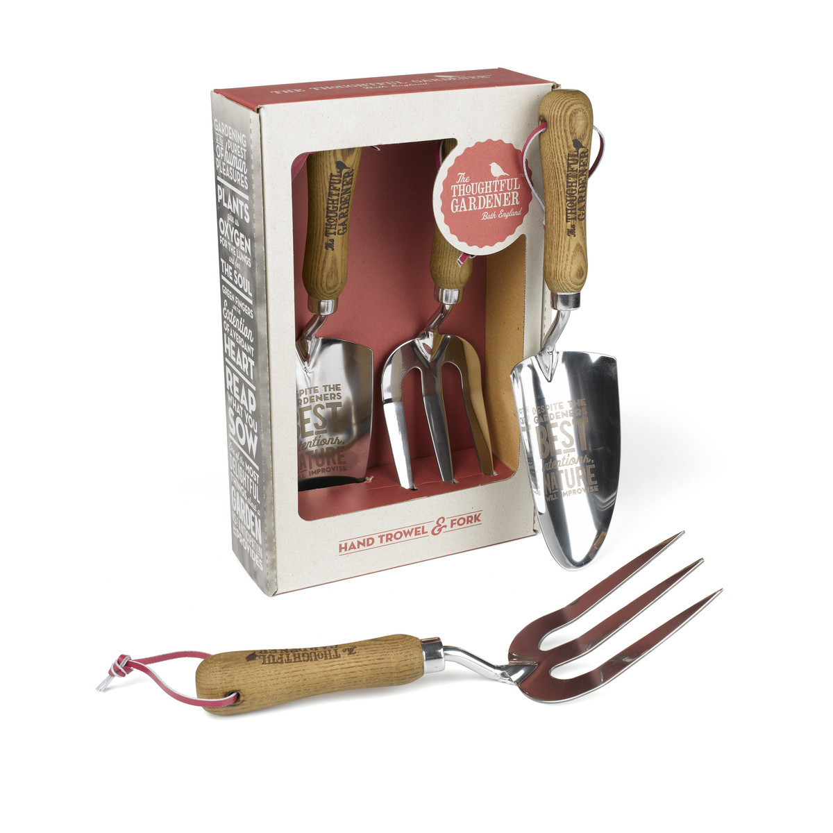 Thoughtful Gardener: Hand Trowel & Fork - Wood image