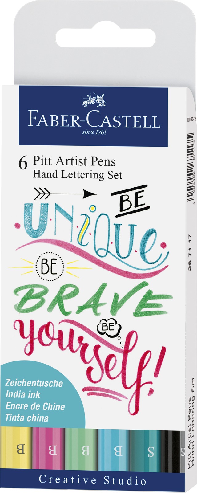 Faber-Castell: Pitt Artist Pens Hand Lettering Pastel (Set of 6)