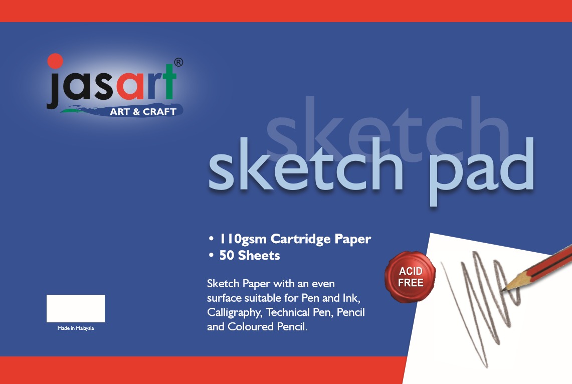 Jasart: Gummed Sketch Pad - A2 (50 Sheets)