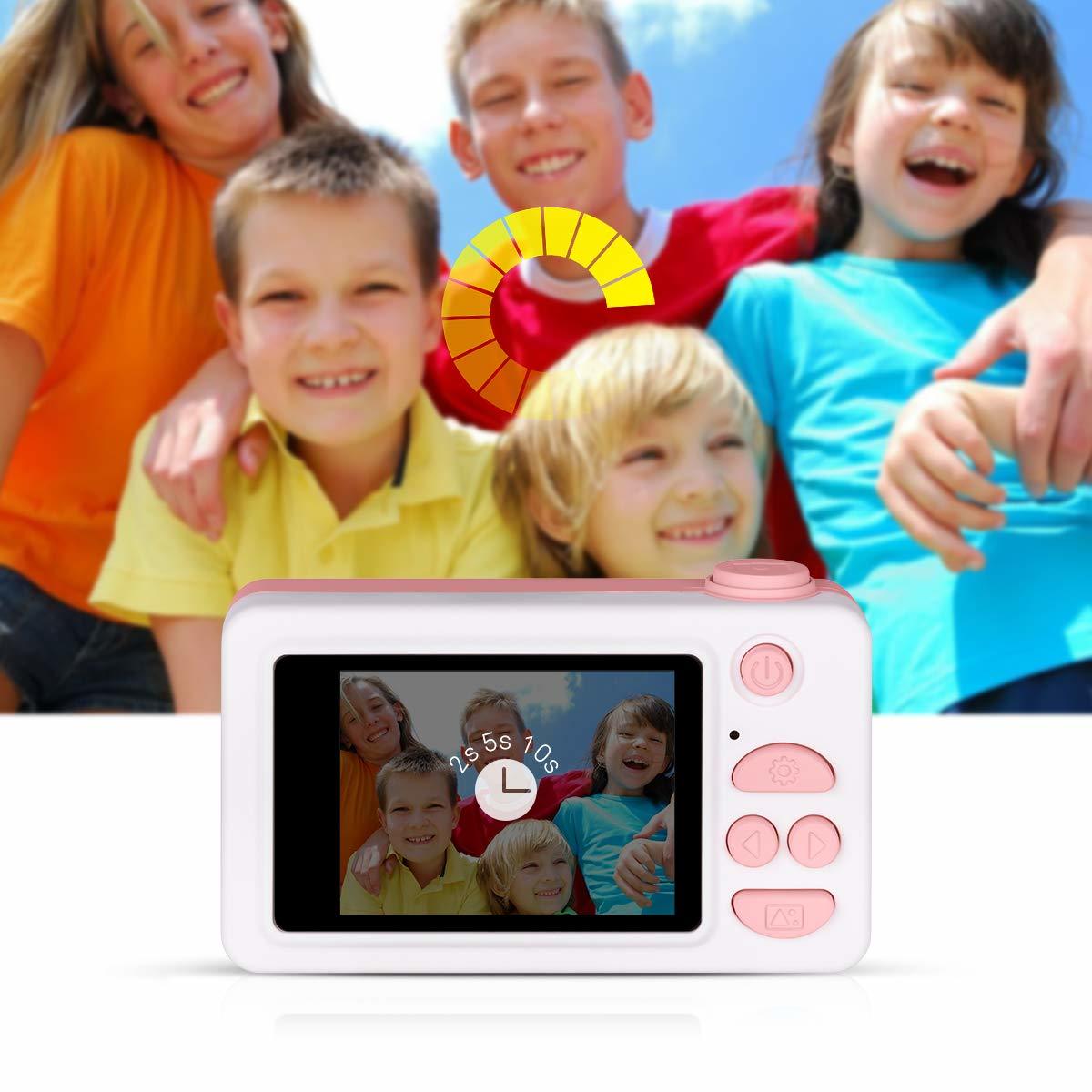kids Digital Camera 1080P with 8GB SD Card - Pink Pig image