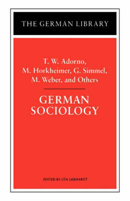 German Sociology by Theodor W Adorno image