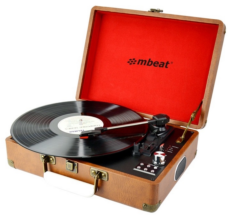 mBeat Retro Briefcase USB Turntable at Mighty Ape NZ