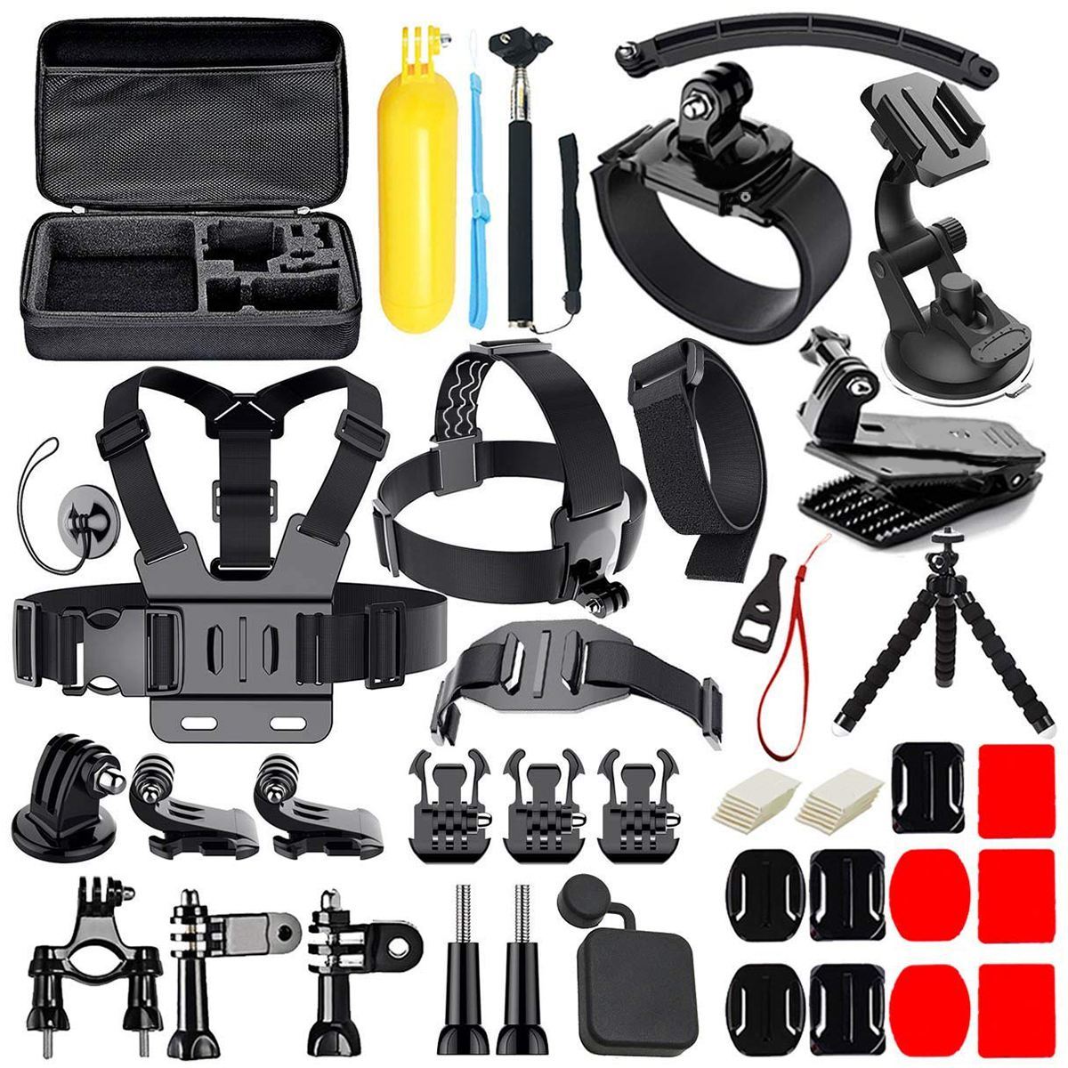 Ape Basics: 50-in-1 Action Camera Accessories Kit for GoPro Hero 11 10 9 8 7 6 5 4 3+ Max