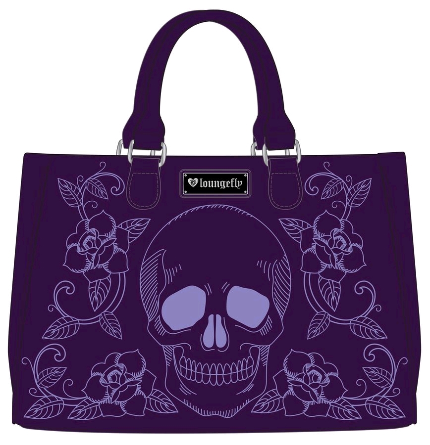 Loungefly: Floral Skull Double Handle Bag image