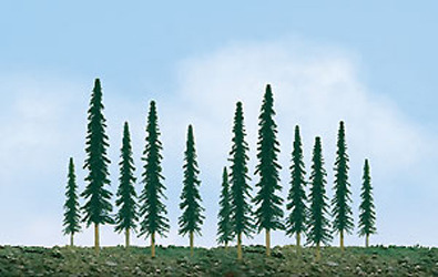 JTT Scenic Conifer Trees 4"-6" (24pk) - H0 Scale