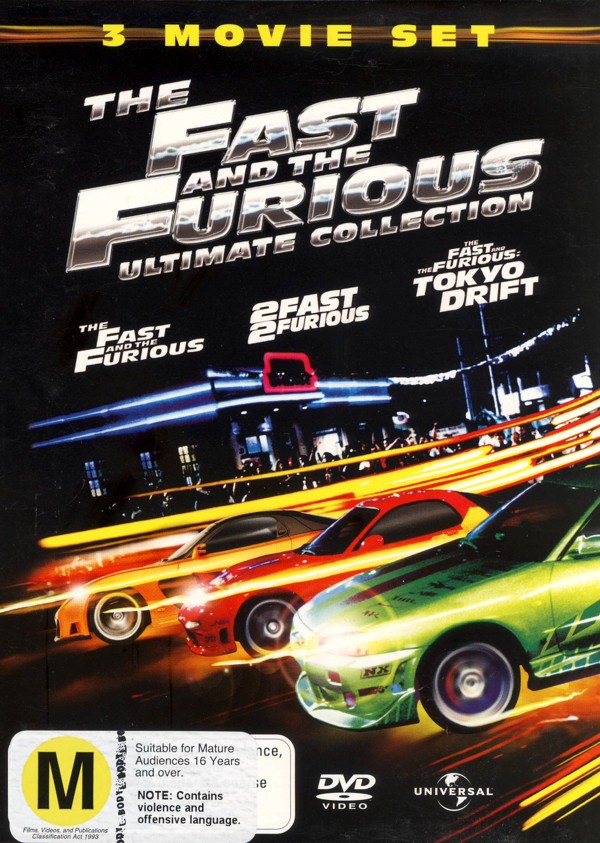 Fast And The Furious Ultimate Collection, The - 3 Movie Set (3 Disc Box Set) on DVD image