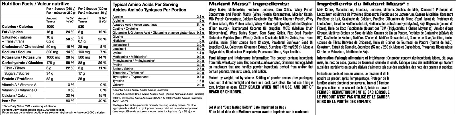 Mutant Mass - Vanilla Ice Cream (2.2kg/5lbs)