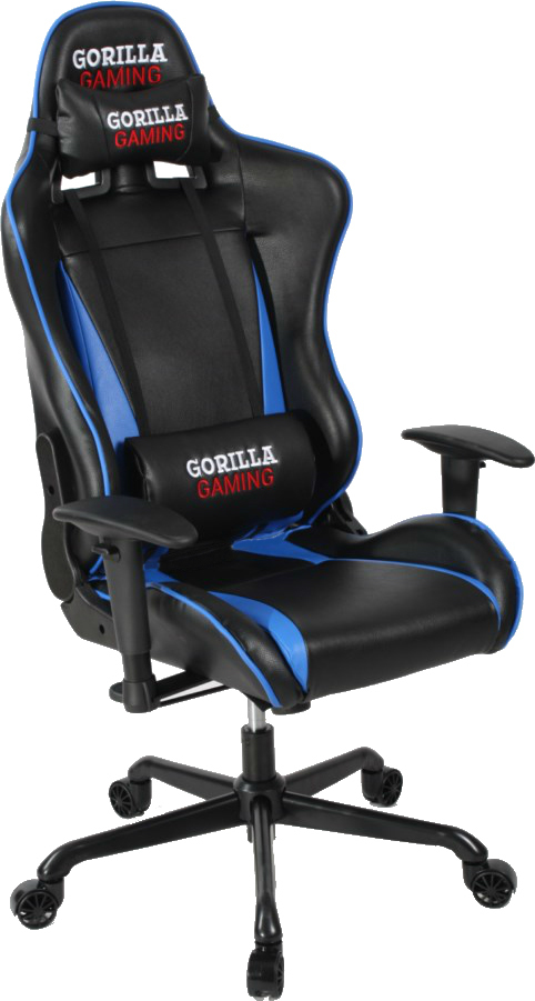 Gorilla Gaming Commander Chair - Blue & Black for image