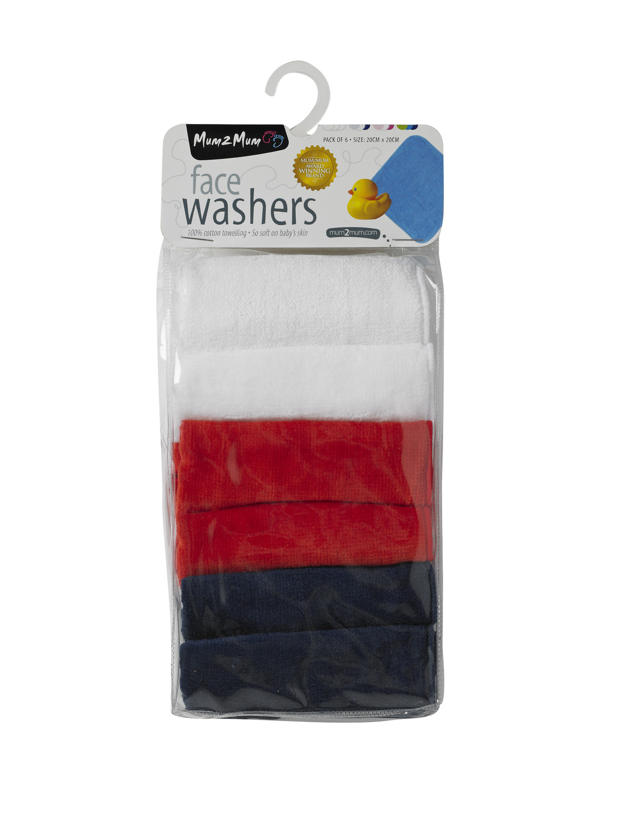 Mum 2 Mum Face Washer - Flag Pack (6 Pack) image