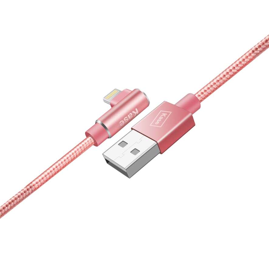 Kase Stay Charged iPhone Cable - Pretty in Pink