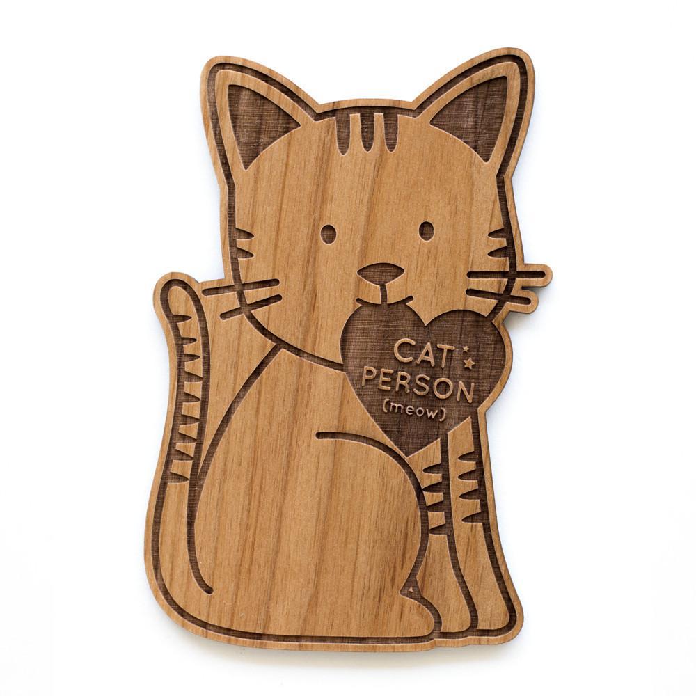 Cardtorial Wooden Card - Cat Person