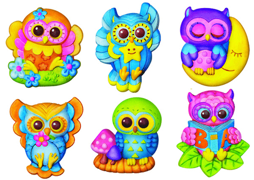 4M: Craft Mould n Paint - Glow Owls image