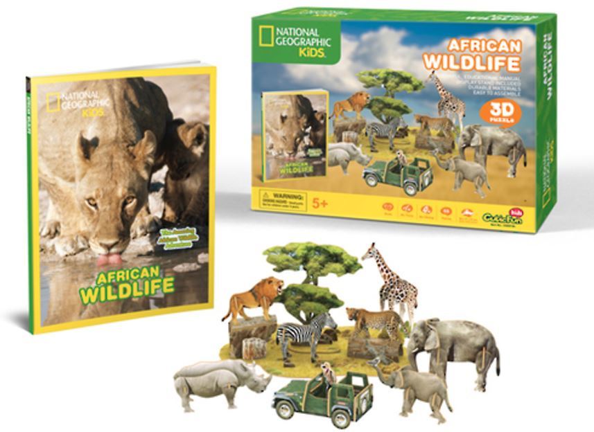 National Geographic Kids: African Wildlife - 69 Piece 3D Puzzle image