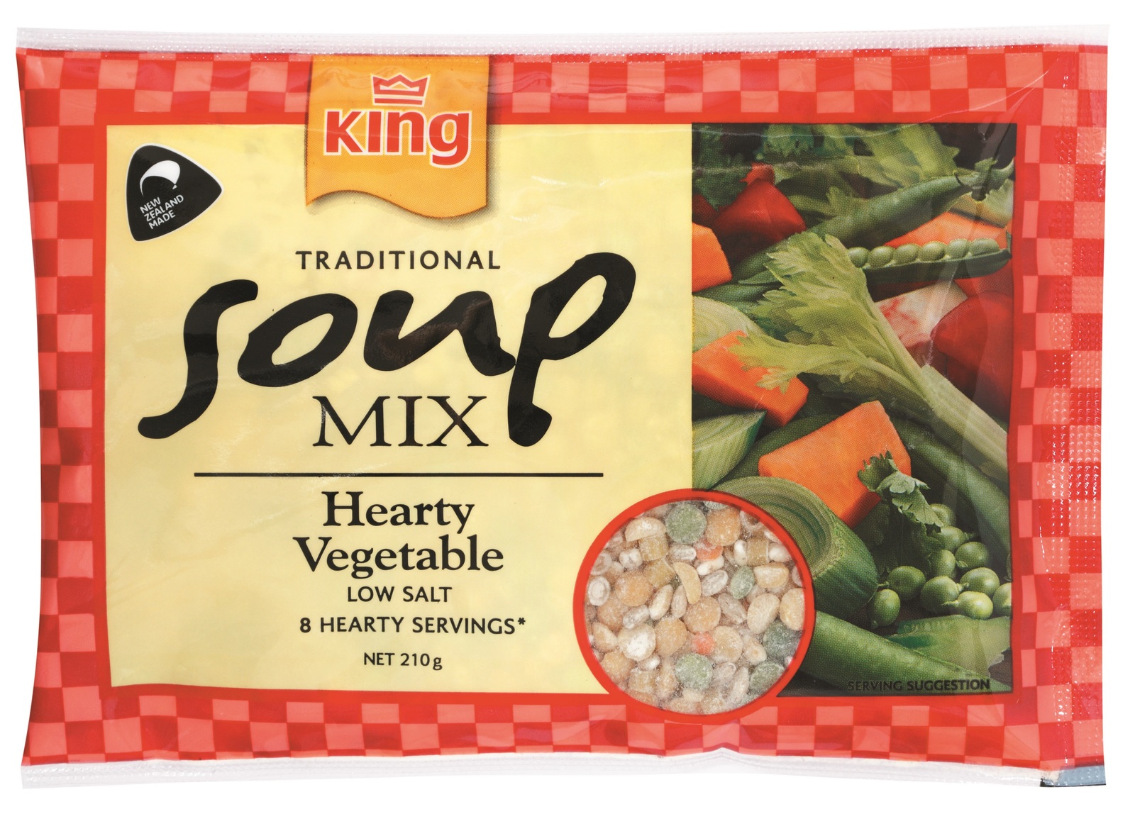 King Traditional Soup Mix Hearty Vegetable 210g (12 Pack) at