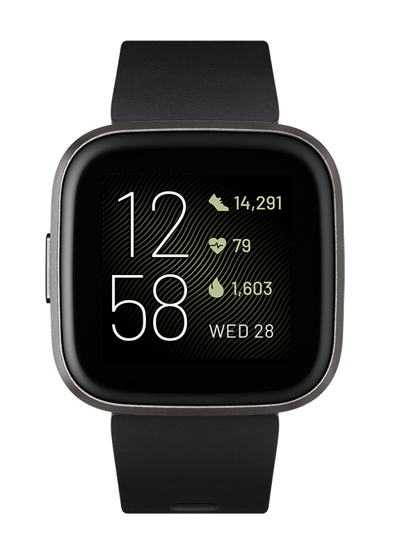 Fitbit Versa 2 Health & Fitness Smartwatch - Black/Carbon