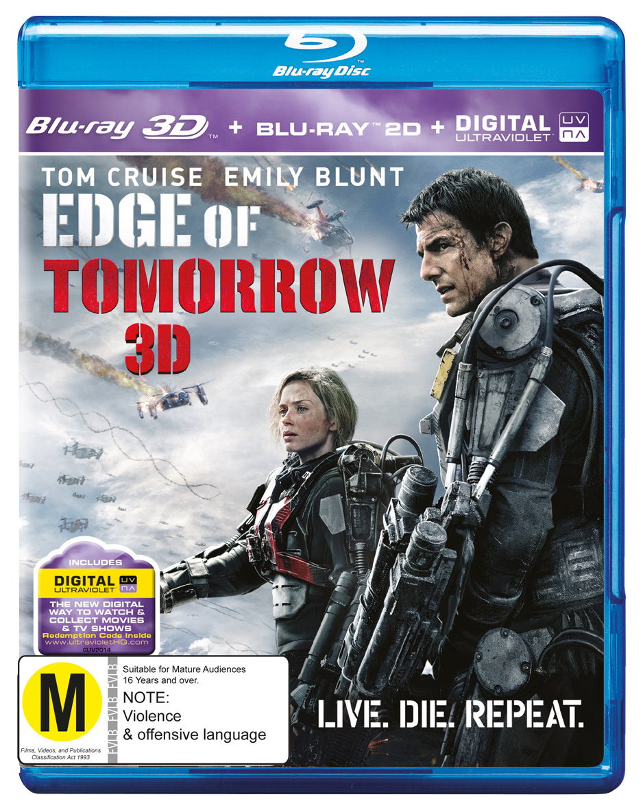 Edge of Tomorrow 3D Bluray, 3D Bluray, UV Buy Now at Mighty Ape NZ