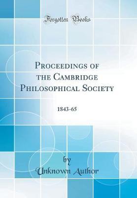 Proceedings of the Cambridge Philosophical Society by Unknown Author image