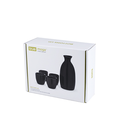 True: Moga 5-Piece Sake Set - Black image