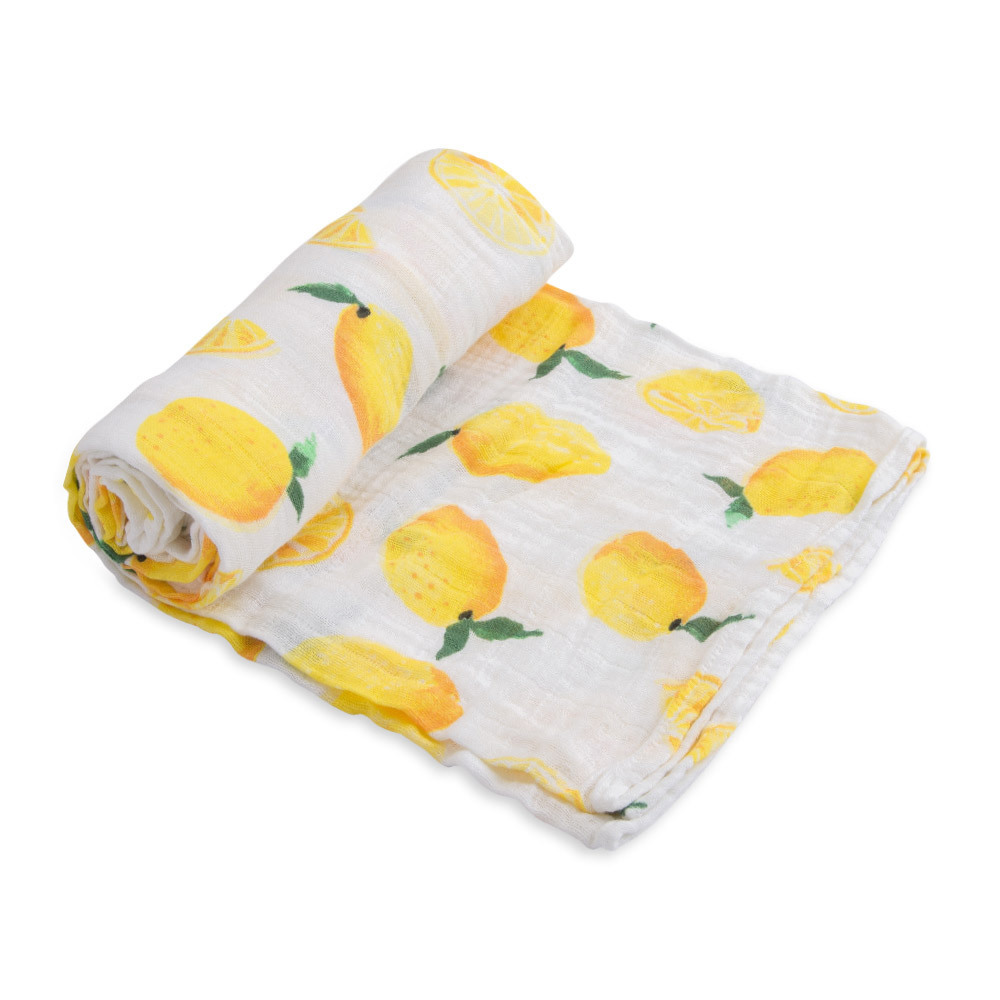 Little Unicorn: Cotton Muslin Swaddle - Lemon (Single) image