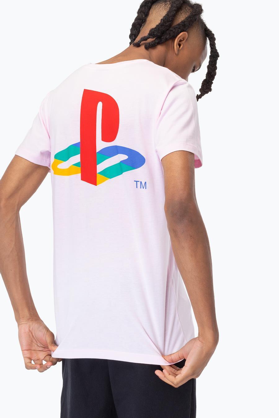 Just Hype: PlayStation Pink Crest Mens T-Shirt image