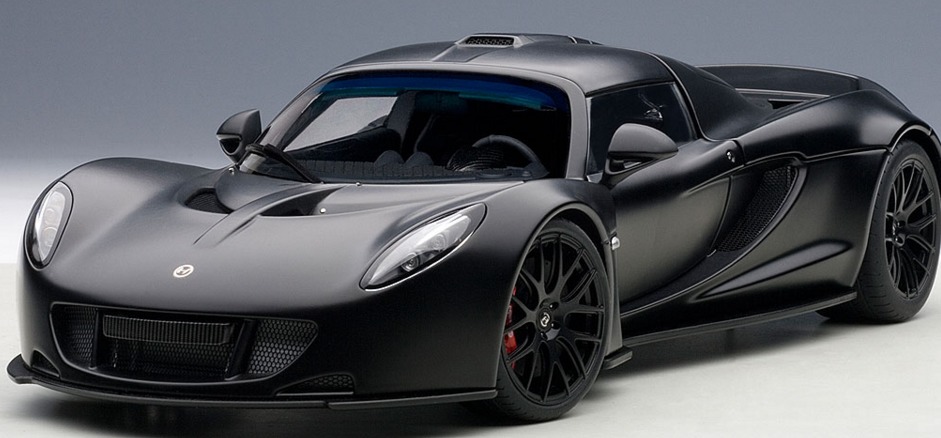 Autoart: 1/18 Hennessey Venom GT (Carbon Black) image
