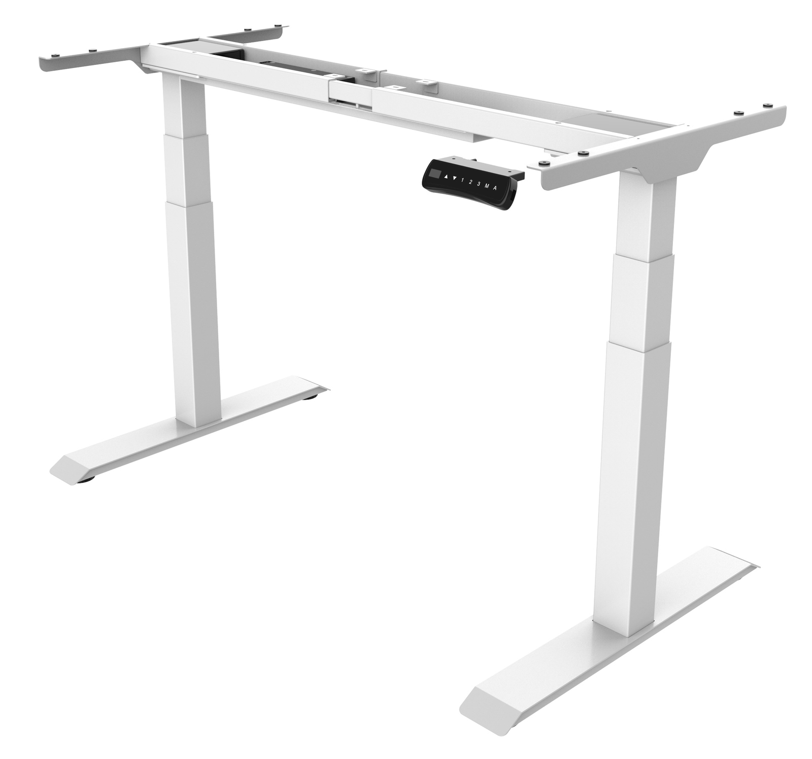 Gorilla Office: 3-Stage Motorised Height Adjustable Desk - White/White (1800 x 800mm) image